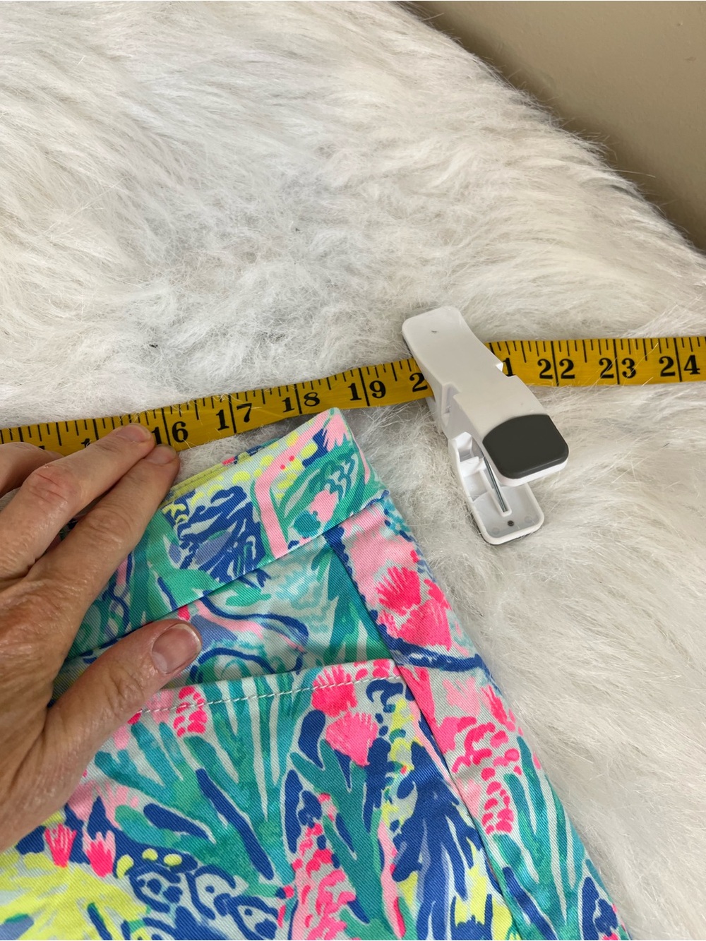 Lily Pulitzer mermaid cove size 14 Printed Cotton-Blend Shorts - Pink & Blue - Picture 13 of 15